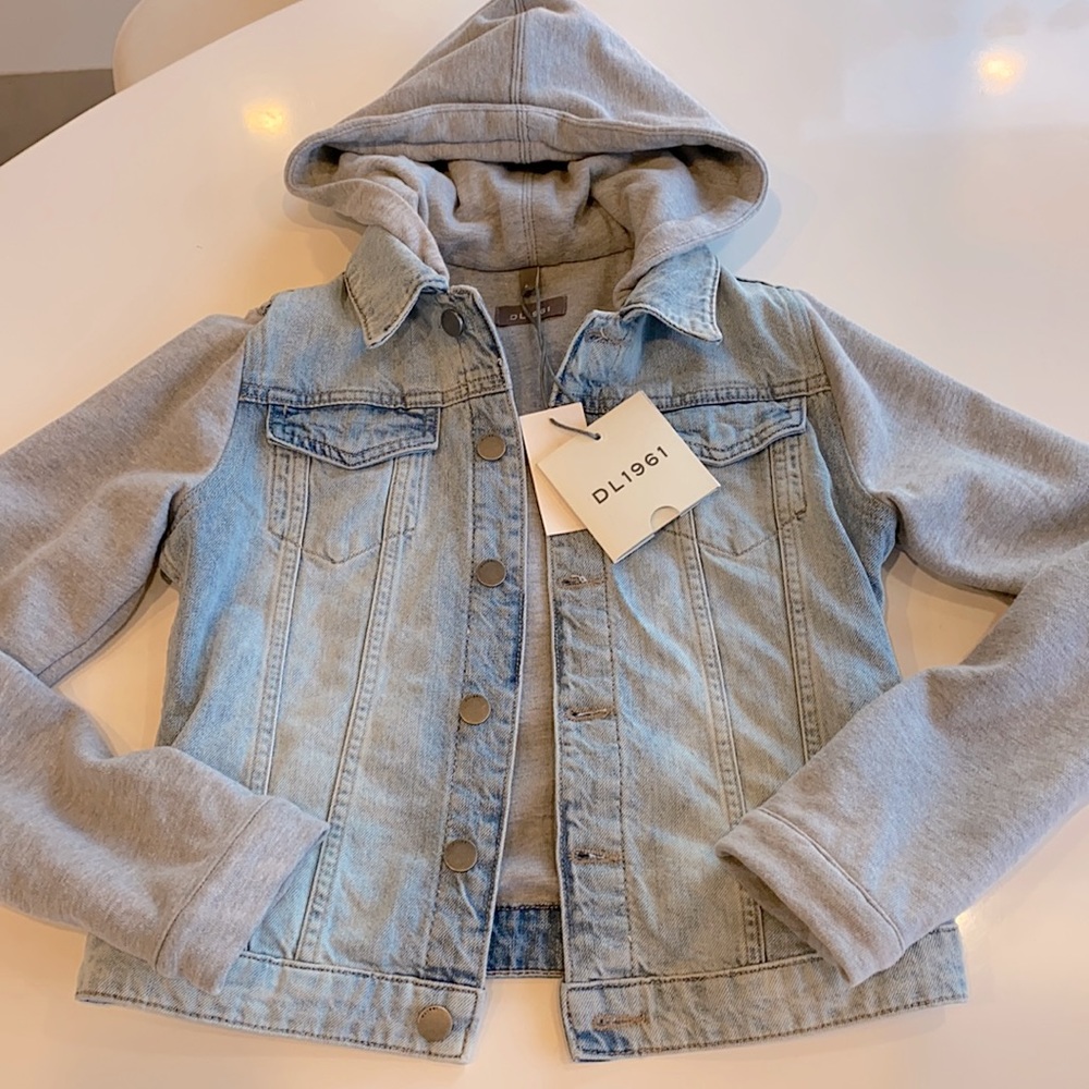 DL 1961 Denim Jacket/Sweatshirt Hoodie NWT